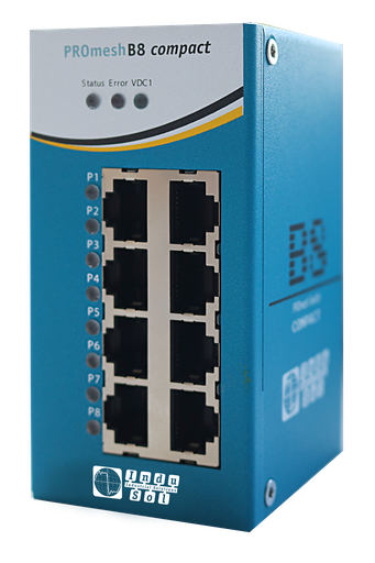 [R-114110520] Rental - PROmesh B8 compact | 8-Port PROFINET and EtherNet/IP Industrial Managed Switch